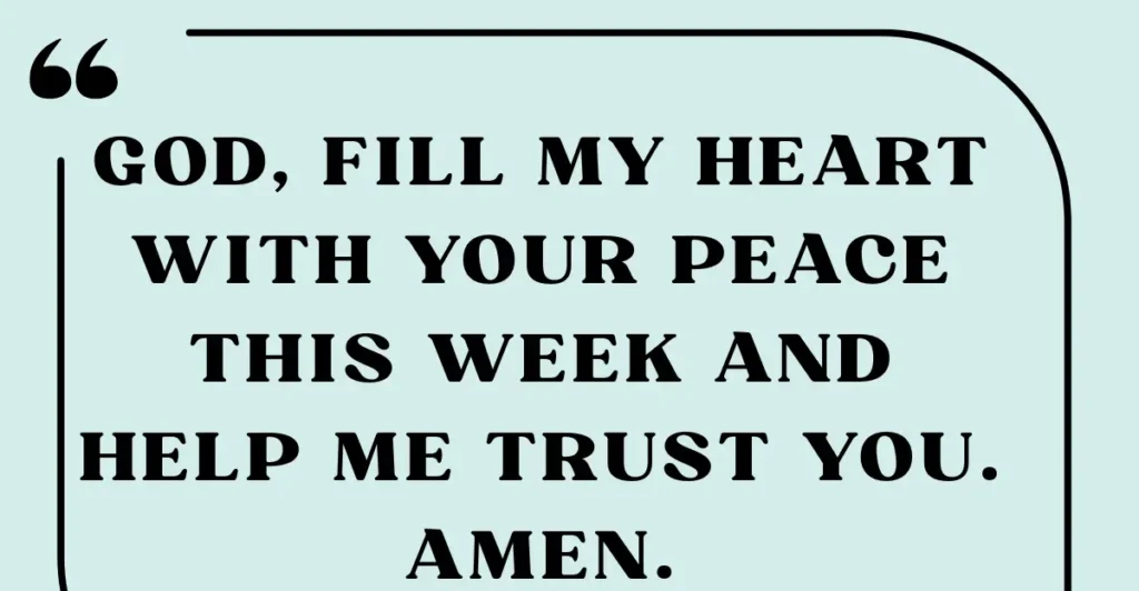 A Monday Prayer for Peace

