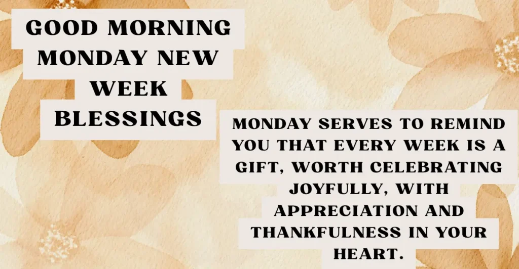 Good Morning Monday New Week Blessings