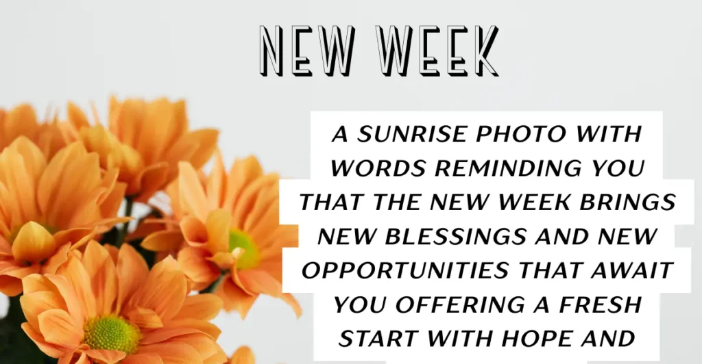 New Week Blessings Images