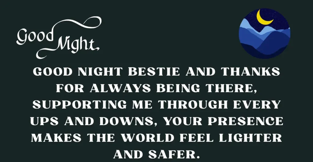 Good Night Messages for Best Friends