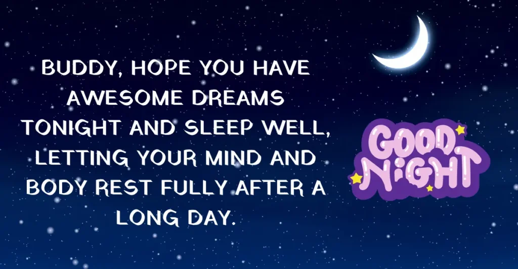 Good Night Messages for Male Friends